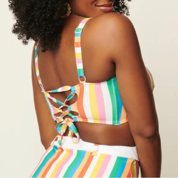 Rainbow striped bikini top - Picture 5 of 6